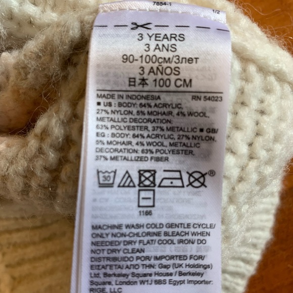 Gap Size 3T Sweater - Picture 2 of 2